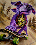 Radical the dog digital download, hand-painted art file
